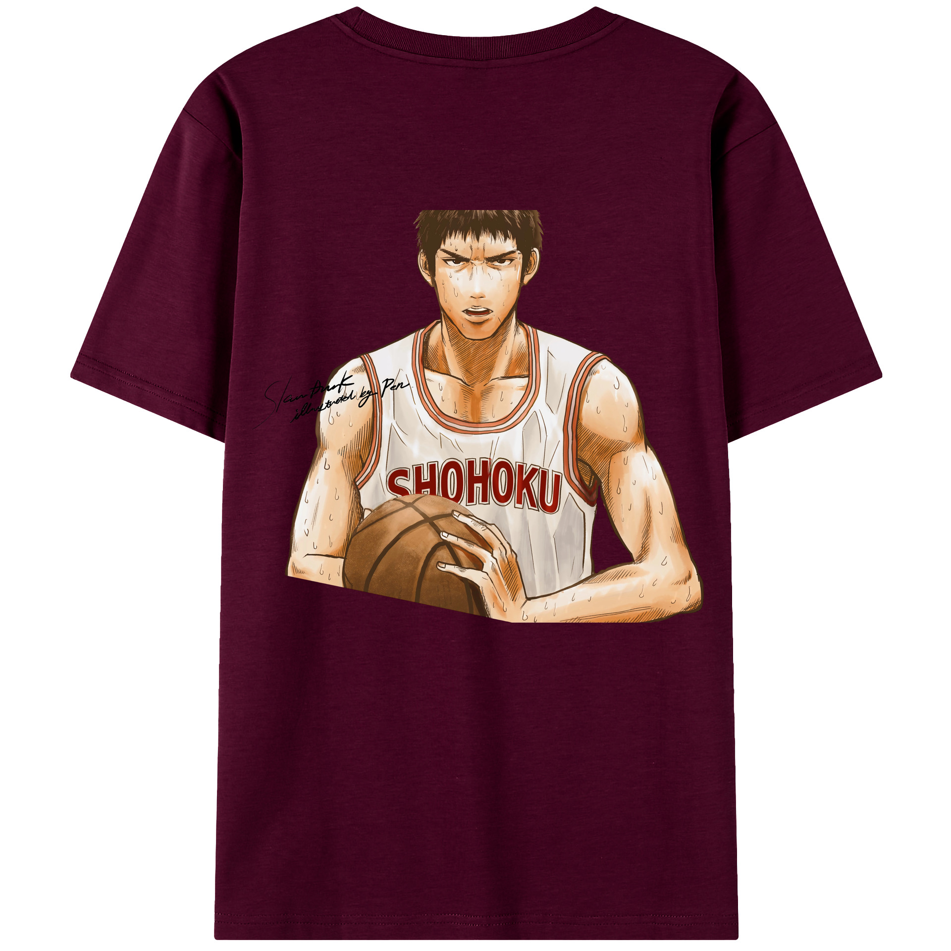 SLAM DUNK／スラムダンク レディース半袖Tシャツ(バックプリント)